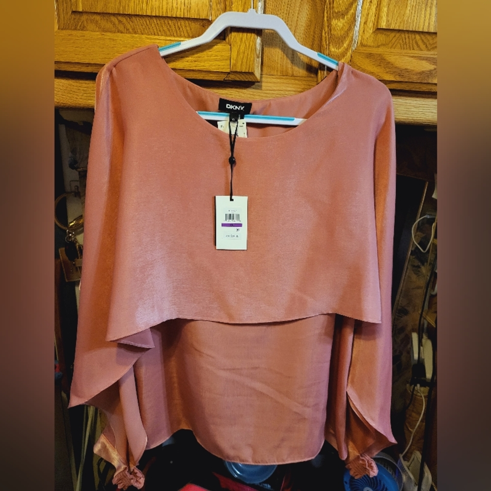 DKNY rose blouse